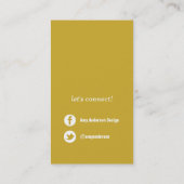 Carte De Visite Black & Gold Modern Chevron Stripes (Dos)