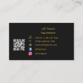 Carte De Visite Black gold modern minimalist (Dos)