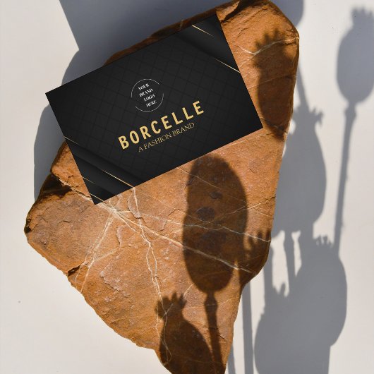 Carte De Visite Black & Gold Moderne Élégant