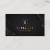 Carte De Visite Black & Gold Moderne Élégant (Devant)