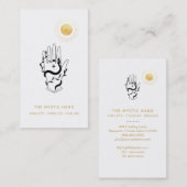 Carte De Visite *~* Black - Gold Rays Mystic Main .Serpent   (Devant / Derrière)