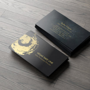 Carte De Visite Black Gold Symbole Sake Sommelier Winery Bartender