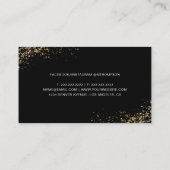 Carte De Visite Black & Gold tendance - Foliage moderne (Dos)