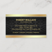 Carte De Visite Black Gold Vidéo Caméra réalisateur de films profe (Dos)