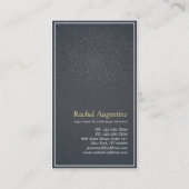 Carte De Visite Black Gold Yoga Méditation Pose Symbole ZEN Mandal (Dos)