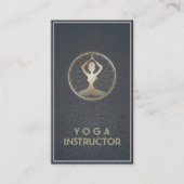 Carte De Visite Black Gold Yoga Méditation Pose Symbole ZEN Mandal (Devant)