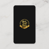 Carte De Visite Black Gold YouTube Subscribe QR Code (Dos)