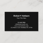 Carte De Visite Black Green Modern Lawn Care Landscaping (Dos)