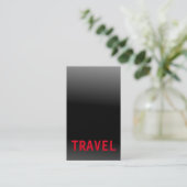 Carte De Visite Black Grey Red Travel Agent Professionnel (Debout devant)