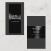 Carte de visite Black Grey tendance (Devant / Derrière)