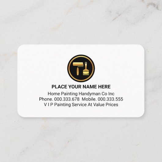 Carte De Visite Black Grunge Layer Paint Brush (Dos)