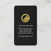 Carte De Visite Black Grunge Stylish Your Name Layout (Dos)