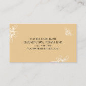 Carte De Visite Black Honey Bees Your Apiary Logo (Dos)