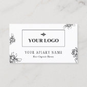 Carte De Visite Black Honey Bees Your Apiary Logo (Devant)