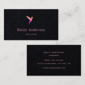 Carte De Visite Black Hummingbird Business Card (Devant / Derrière)