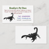 Carte De Visite Black hungry scorpion (Devant / Derrière)