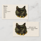 Carte De Visite Black Kitty Vintage (Devant / Derrière)