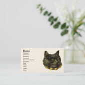 Carte De Visite Black Kitty Vintage (Debout devant)