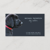Carte De Visite Black Lab Pet Dog Business Dog Walker (Devant)