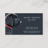 Carte De Visite Black Labrador Pet Dog Business Dog Walker (Dos)