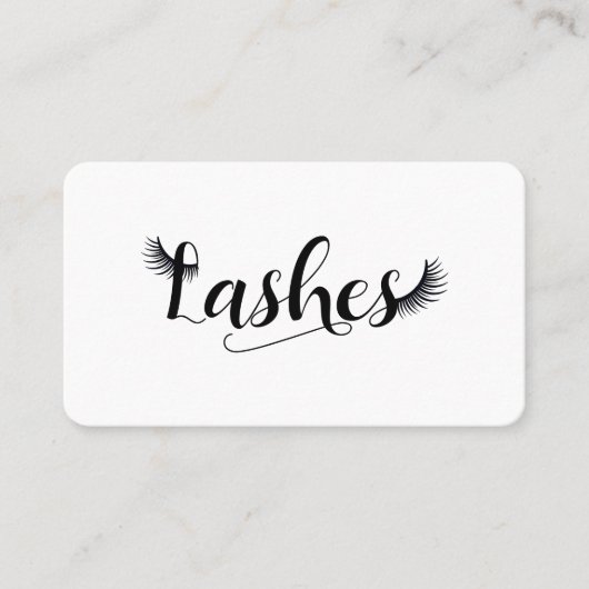 Carte De Visite Black Lashes Eyelashes Wispy Beauté (Devant)