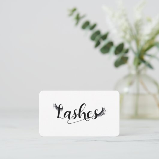 Carte De Visite Black Lashes Eyelashes Wispy Beauté (Debout devant)
