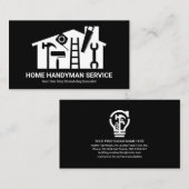 Carte De Visite Black Layer White Home Handman Tools (Devant / Derrière)