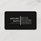 Carte De Visite Black Lime Professionnel Élégant Moderne (Dos)