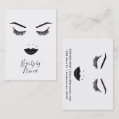 Carte De Visite Black Lips maquillage visage sourcils lèvres glam  (Devant / Derrière)
