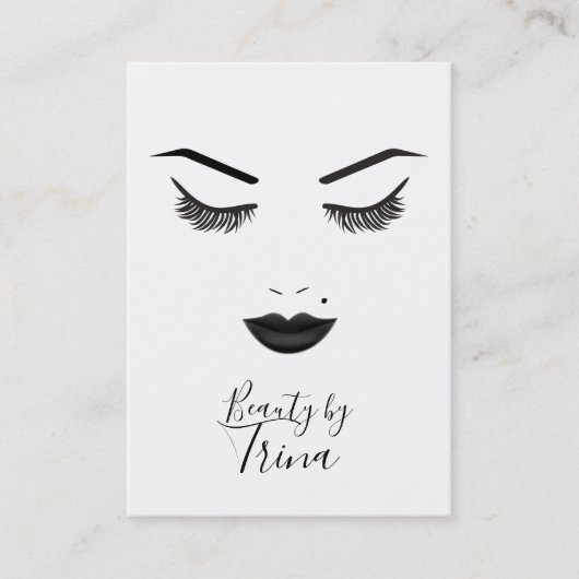Carte De Visite Black Lips maquillage visage sourcils lèvres glam  (Devant)