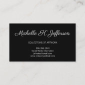 Carte De Visite Black | Lux exécutif minimal (Devant)