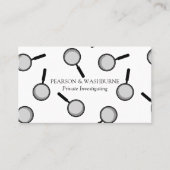 Carte De Visite Black Magnifying Glass Motif Détecteur privé (Devant)