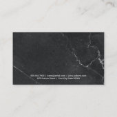 Carte De Visite Black Marble | Agent immobilier (Dos)