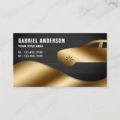 Carte De Visite Black Mesh Gold Luxe Location de voiture Chauffeur (Devant)