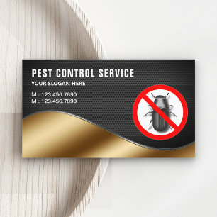 Carte De Visite Black Mesh Gold Service de lutte antiparasitaire