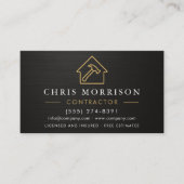 Carte De Visite Black Metallic Building Construction  (Devant)