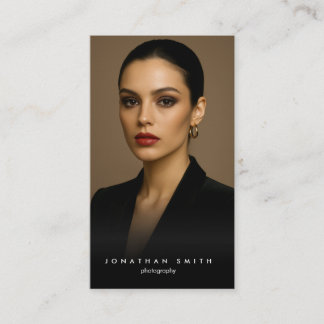 Carte De Visite Black Minimal Photographer Elegant Business Card