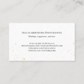Carte De Visite Black Minimal Your Logo Photo Collage Photographe (Dos)