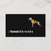 Carte De Visite Black minimalist German Boxer Silhouette (Devant)