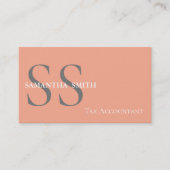 Carte De Visite Black Monogram Tax Accountant (Devant)