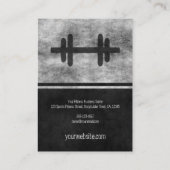 Carte De Visite Black Muscle Man Outline Large Personal Trainer (Dos)