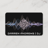 Carte De Visite Black | Musique QR Code Soundwave (Devant)