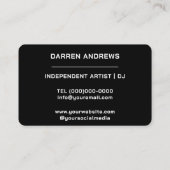 Carte De Visite Black | Musique QR Code Soundwave (Dos)