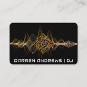 Carte De Visite Black | Musique QR Code Soundwave (Devant)