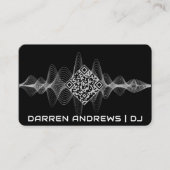 Carte De Visite Black | Musique QR Code Soundwave (Devant)