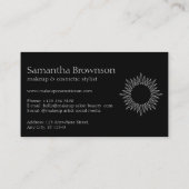 Carte De Visite Black Neutral Spirituelle manuscrite Sun Moon (Dos)