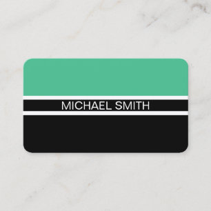 Carte De Visite Black Ocean Green Professional Élégant moderne