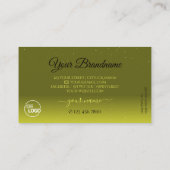 Carte De Visite Black Olive Green Jaune Jaune Étincelle Ajouter un (Dos)