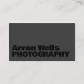 Carte De Visite Black on Black Modern Bold Typographie QR Code (Devant)