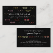 Carte De Visite Black Optic Eyewear Mode Lunettes de soleil (Devant / Derrière)